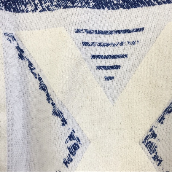 Vintage 80s Abstract Geometric Triangle Wave Silkscreen Sweatshirt Straight Edge - Picture 5 of 5